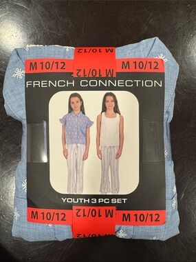 French Connection Youth 3-Piece Sleep Set in Light Blue